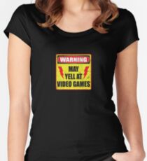 Gamer Warning Women's Fitted Scoop T-Shirt