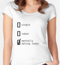 BTS - Mentally Dating Jimin Women's Fitted Scoop T-Shirt