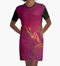 Glitzy Graffiti Graphic T-Shirt Dress