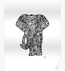 Tribal Elephant Poster