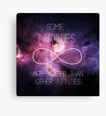 Galaxy-Some Infinities are bigger than other infinities-The fault in our stars Canvas Print