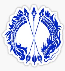 Hanzo Blue Dragon Tag Sticker