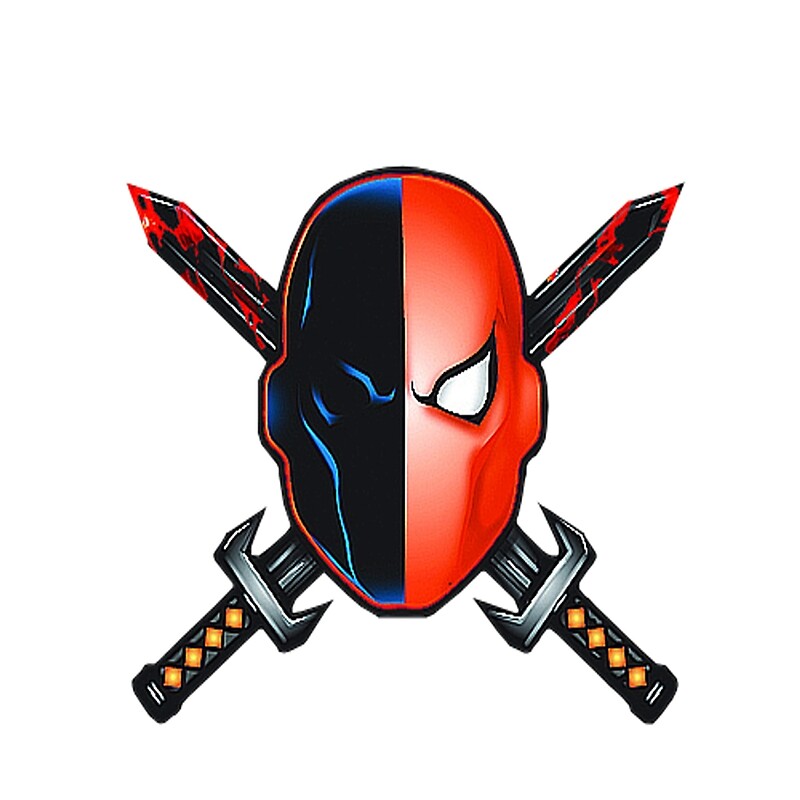 Deathstroke Mask Logo By Ivleague Redbubble 