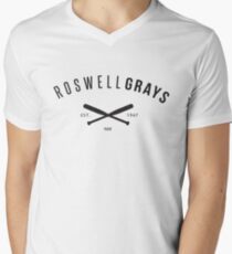 X Files: Roswell Grays Baseball Men's V-Neck T-Shirt
