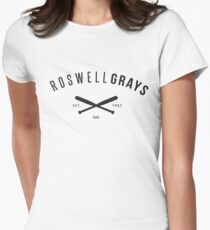 X Files: Roswell Grays Baseball Women's Fitted T-Shirt