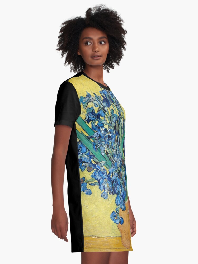 Alternate view of 1890-Vincent van Gogh-Irises-73,5x92 Graphic T-Shirt Dress