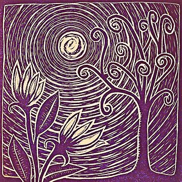 Artwork thumbnail, Moonflower Blue by leonitalee