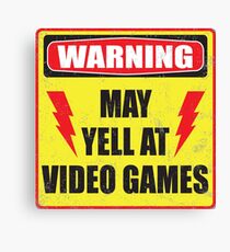 Gamer Warning Canvas Print