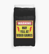 Gamer Warning Duvet Cover