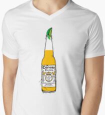 Camiseta para hombre de cuello en v Cerveza
