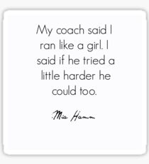 Pegatina Cita feminista Mia Hamm
