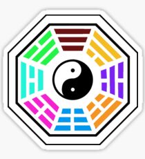 Yin yang coloured Sticker