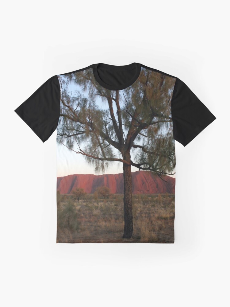 Alternate view of Uluru and the Tree Graphic T-Shirt