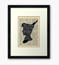 Peter Pan Vintage Dictionary Page Style -- That Place Gerahmtes Wandbild