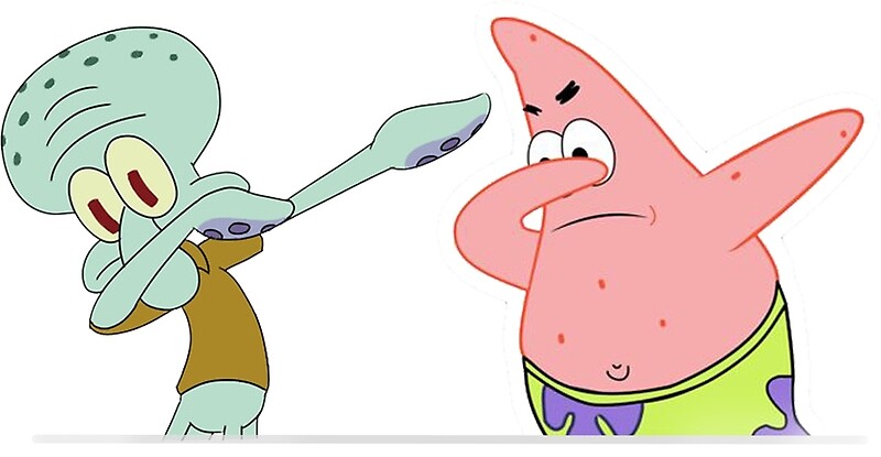 Squadward And Patrick Dab By Kaspze3 Redbubble