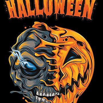 Halloween 2021 Skull Pumpkin Two Face | Sticker