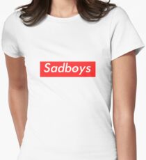 Sadboys Box Logo (L) - SADBOYS & YUNG LEAN Women's Fitted T-Shirt