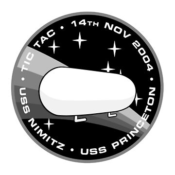 Artwork thumbnail, Tic Tac UFO / UAP Encounter Morale Patch - Black & White Printing Press by ToInfinity