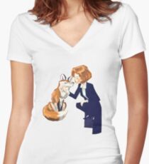 trust of a fox - x files Women's Fitted V-Neck T-Shirt