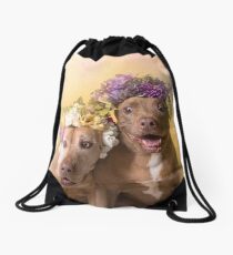 Flower Power, Indie and Choco Drawstring Bag