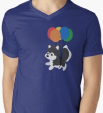 Balloon Husky Men's V-Neck T-Shirt