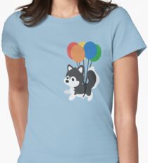Balloon Husky Women's Fitted T-Shirt