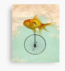 unicycle goldfish Canvas Print