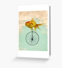 unicycle goldfish Greeting Card