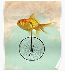 unicycle goldfish Poster