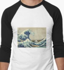 Hokusai Katsushika - Great Wave off Kanagawa Men's Baseball ¾ T-Shirt