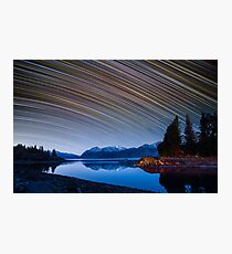 Calm Mountain Lake startrails Fotodruck