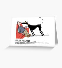 Greyhound Glossary: Greypnosis Greeting Card