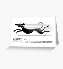 Greyhound Glossary: Zoomie Greeting Card