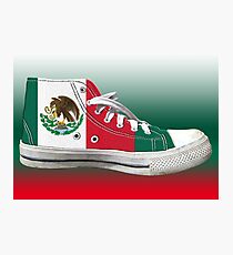 Hi Top Mexico Basketball Shoe Flag Photographic Print