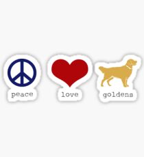 Pegatina Amor de Paz y Goldens