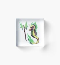 Battle Axe Seahorse Acrylic Block