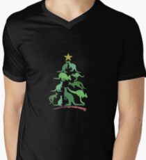 Kangaroo Christmas V-Neck T-Shirt