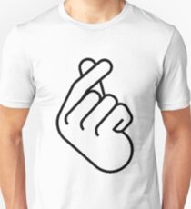 Camiseta unisex Corazón coreano Dedo Ver. 2