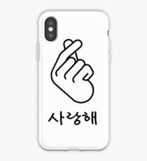 Korean Finger Heart "I Love You" Hangul iPhone Case