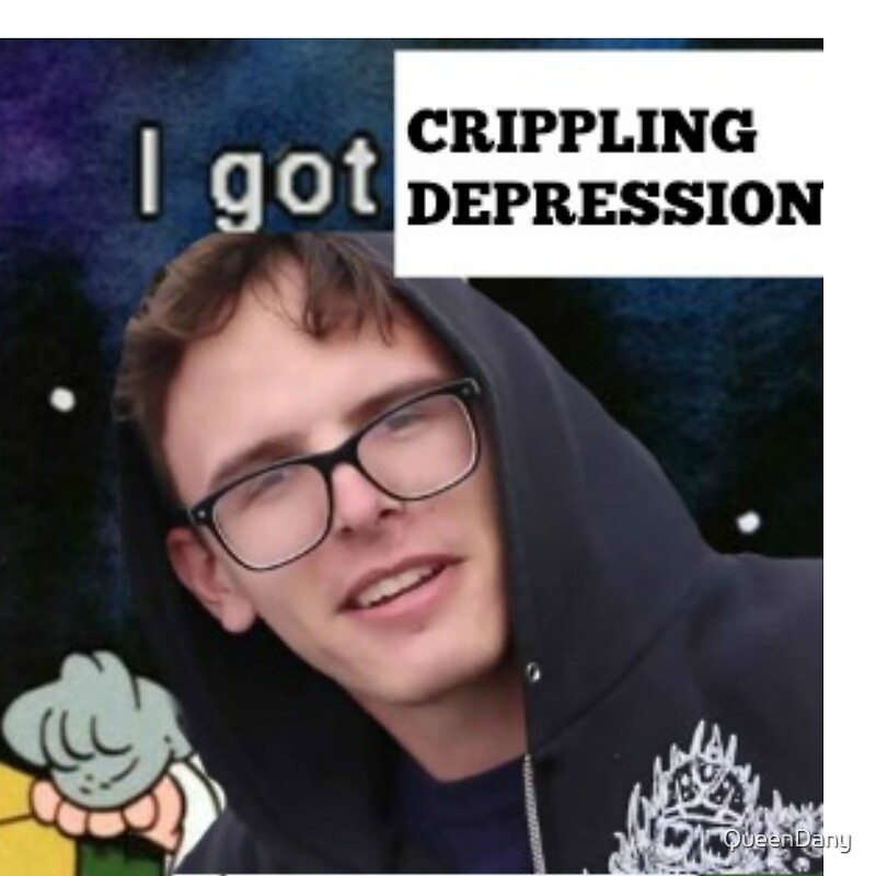 Idubbbztv "I Have Crippling Depression" Meme" Throw Pillows by ...