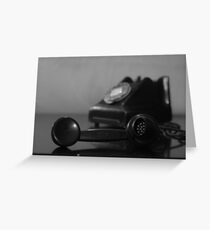 Vintage Telephone black-and-white Greeting Card