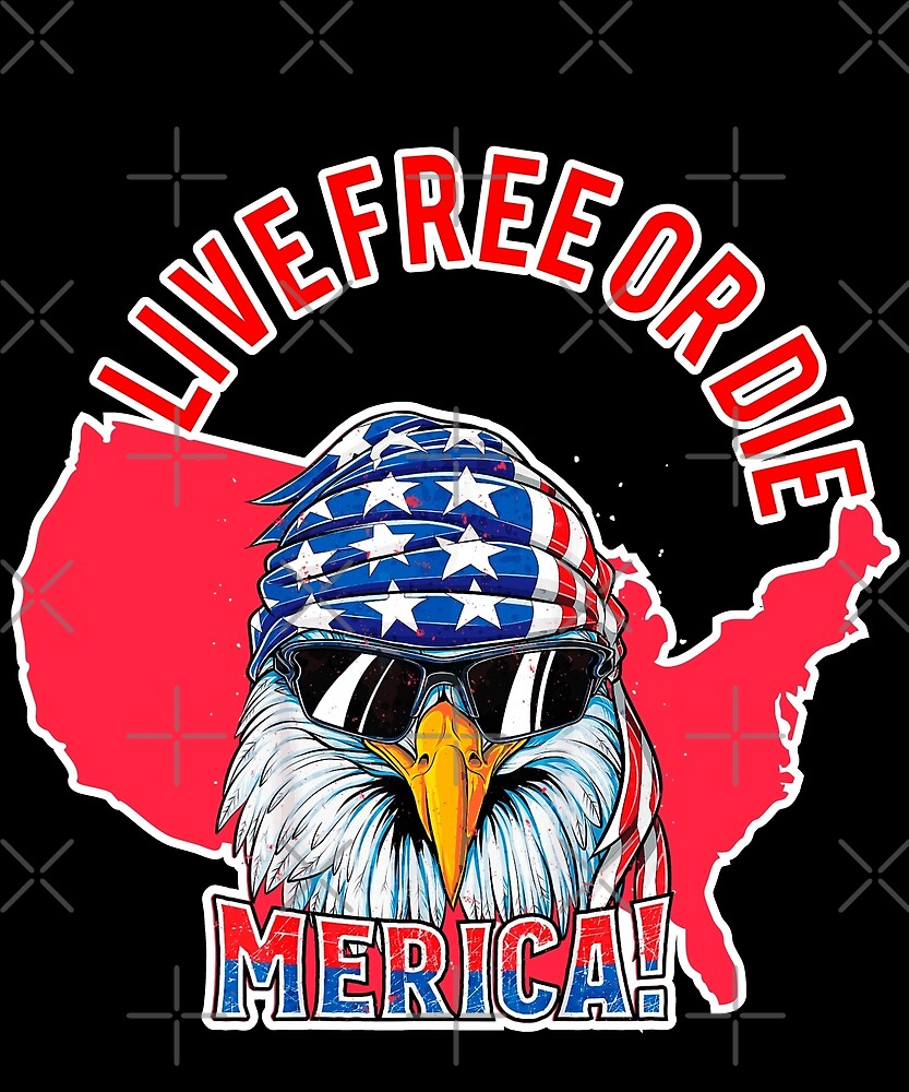 "Live Free or Die American Flag" by Sunday Zuoke | Redbubble