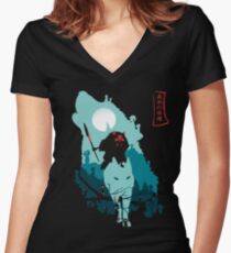 Princess Mononoke Women's Fitted V-Neck T-Shirt