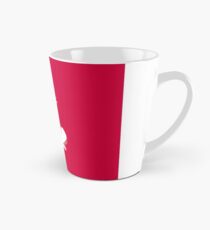 white dog red contour cartoon style illustration Tall Mug