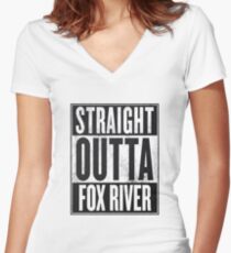 Prison Break - Straight Outta Women's Fitted V-Neck T-Shirt