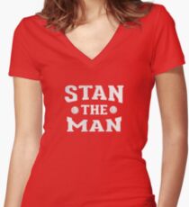 Stan the Man Women's Fitted V-Neck T-Shirt