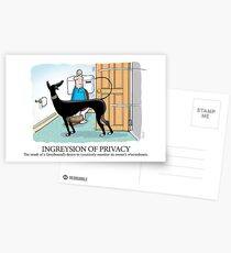 Greyhound Glossar: Ingrésion der Privatsphäre Postkarten