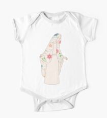 Virgin Mary Short Sleeve Baby One-Piece