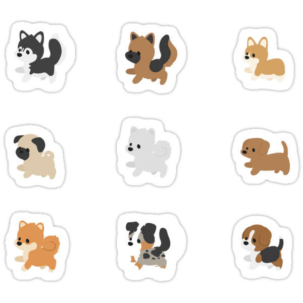 "Chibi Puppers" Stickers By NcdoggGraphics | Redbubble