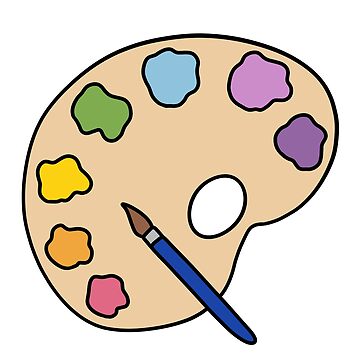 Paint Palette, Art, Painting Sticker for Sale by beckyddesigns